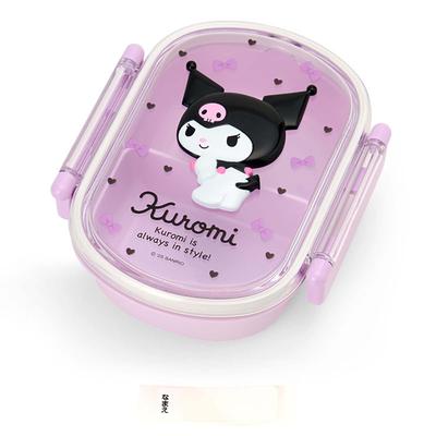 Ланч-бокс Sanrio Kuromi с рельефом 073393, можно использовать в микроволновой печи (Снимите крышку)