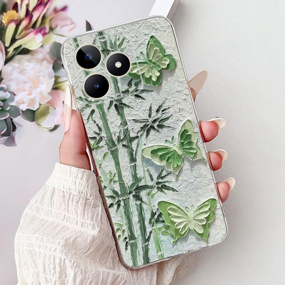 For Realme Note 50 Case RMX3834 Cute Cat Painted Cover Clear Silicone Soft TPU Phone Case For Realme Note 50 Note50 Fundas Coque
