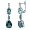 London Blue Topaz Silver Earrings 6.748ct (1989777)
