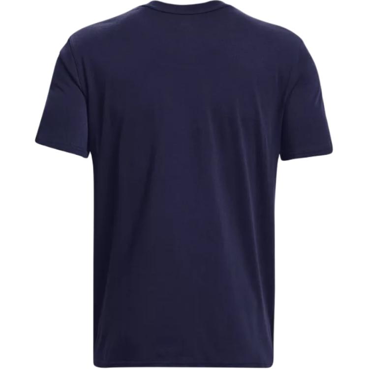 Under Armour Solid Color Training Round Neck Short Sleeve T-Shirt Men Tops Dark-Blue 1373997-410