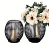 Geometric Iron Candlestick for Home and Wedding Decor - Creative Flower Holder