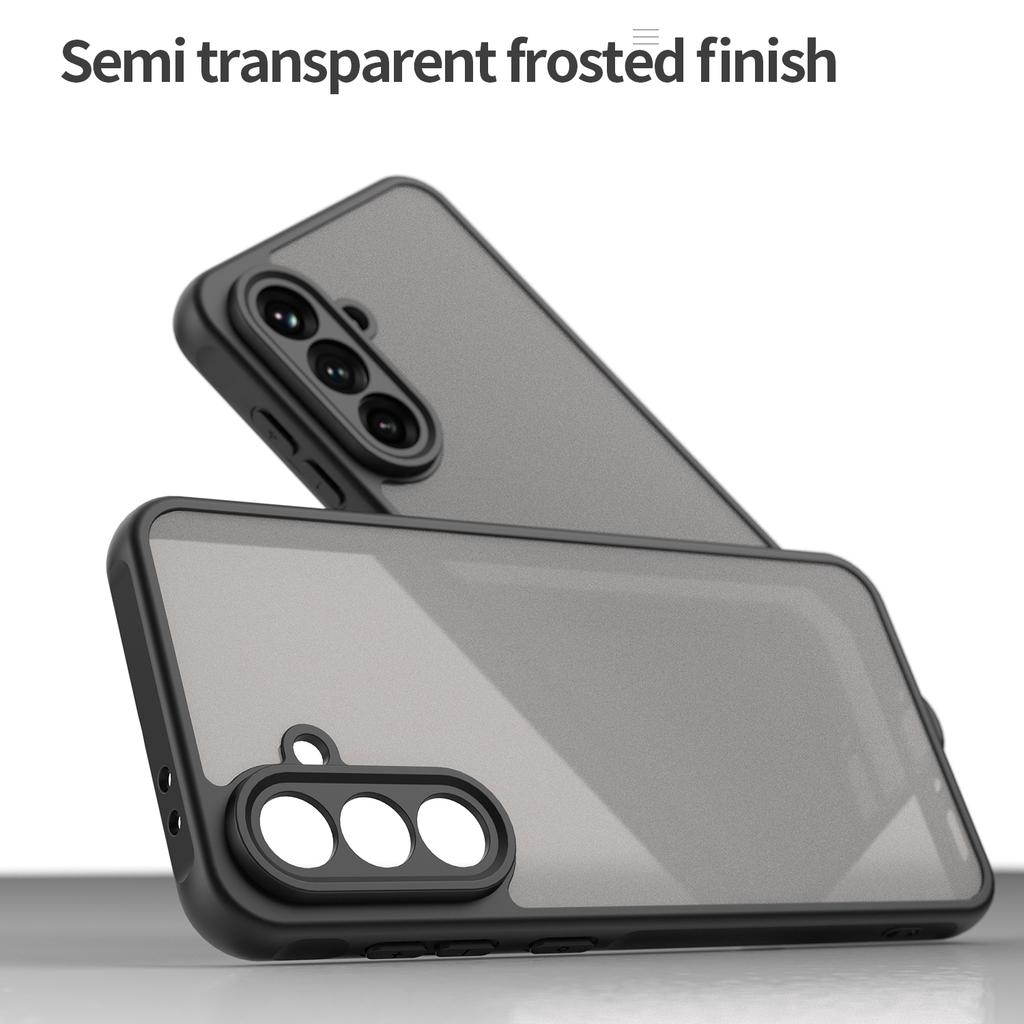 For Samsung Galaxy A36 5G Phone Case Drop Proof Airbags Frosted Translucent PC+TPU Back Cover