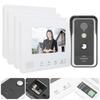 7in TFT 2?Wire Systerm Visual Doorbell Intercom System Night Vision Door Phone with 4 Displays