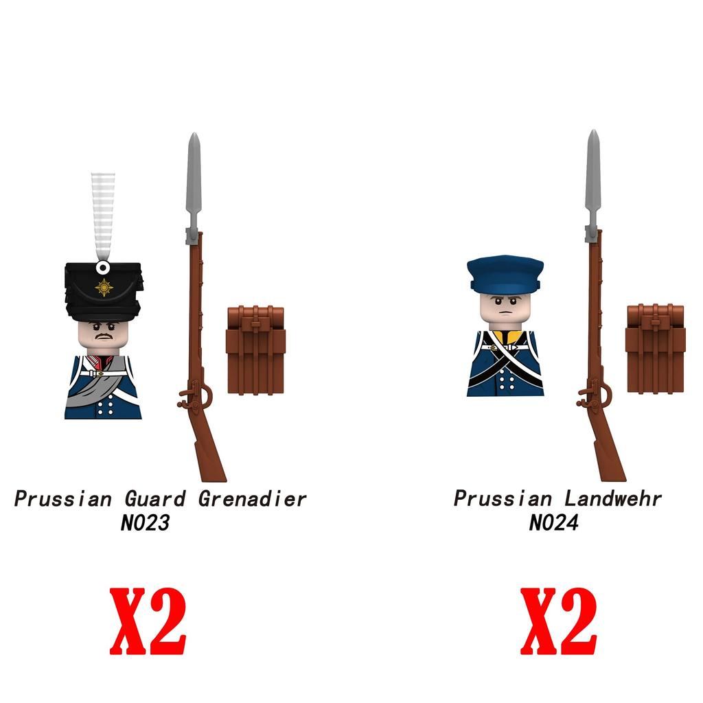 Napoleonic Wars Military Soldiers Building Blocks Medieval Army Figures Russian Ukraine Knights Infantry Weapon Bricks Kids Toys
