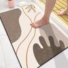Super Absorbent Bath Mat Geometric Non Slip Shower Mat Leaves Quick Drying Diatom Mud Bathroom Rug Entrance Door Mats Floor Mat