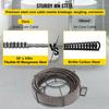 Drain Cleaning Cable 50 Feet x 3/8 Inch Solid Core Cable Sewer Cable Drain Auger Cable Cleaner Snake Clog Pipe Drain Cleaning Cable Sewer Drain Auger