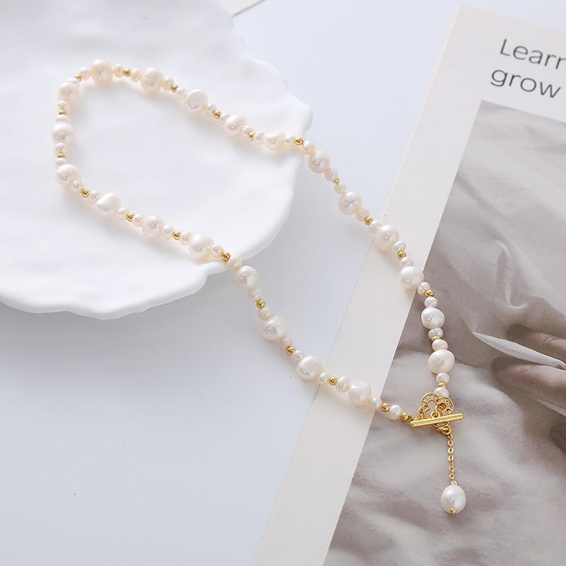 Новый нишевый дизайн, модное ретро-жемчужное ожерелье в стиле барокко, цепочка с клевером на ключицу, аксессуары для шеи, аксессуары для женщин