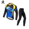 Mens Cycling Long Set Jersey Bib Shorts Breathable Performance Riding Gear