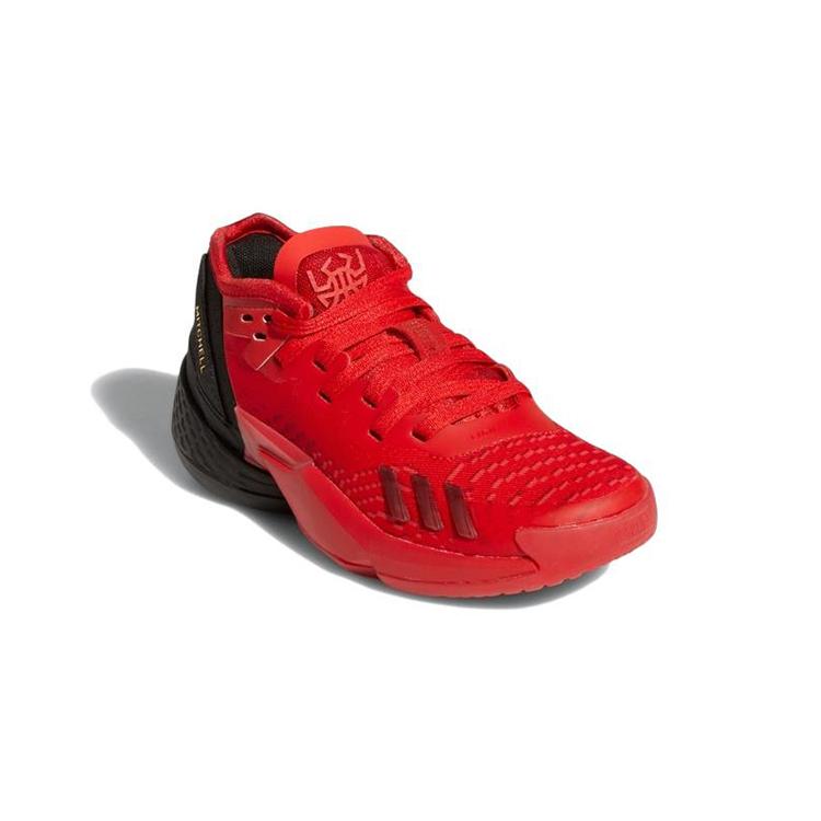 adidas ДОН. Номер 4 Mitchell 4 Износостойкие Износостойкие Низкие Баскетбольные Кроссовки Красные GW9013