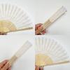 Bamboo Frame Lace Handheld  Folding Fan with Bags Bamboo Silk Folding Fan  Wedding Decoration