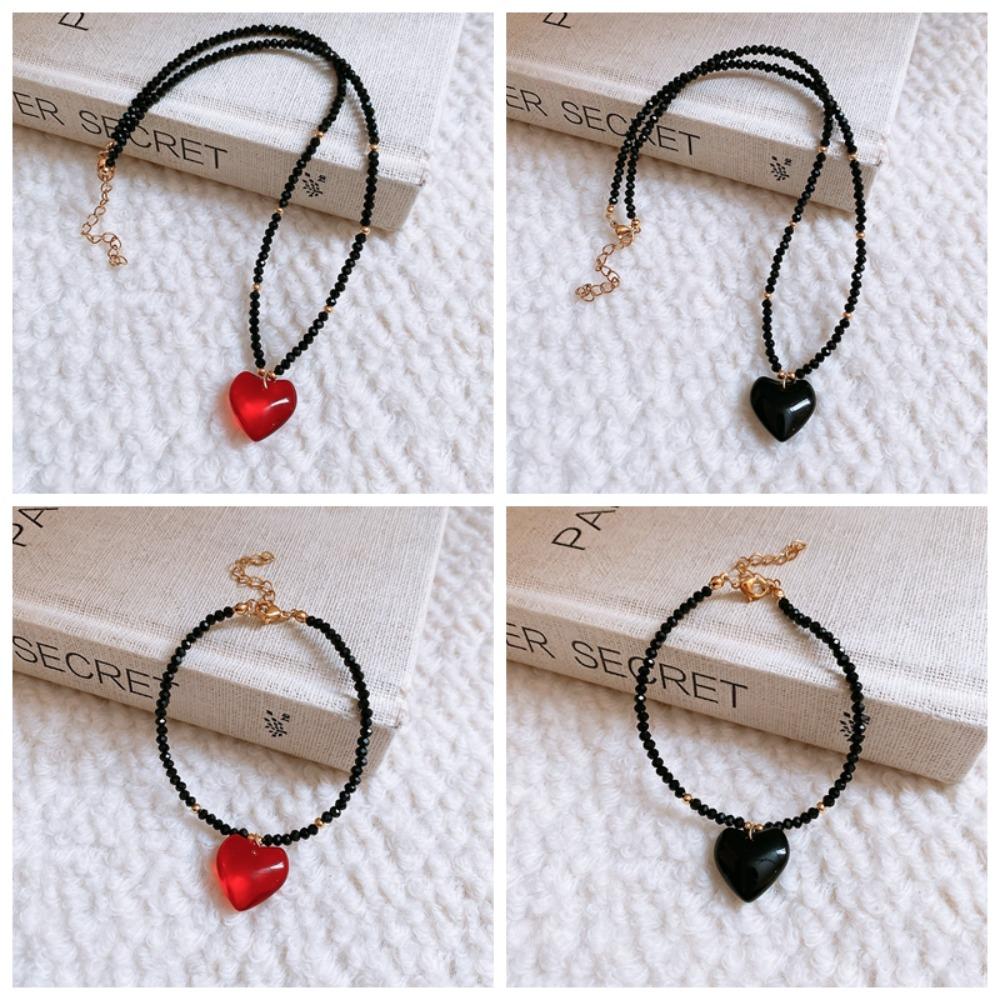 Romantic Fashion Choker Irregular Sweater Chain Spice Girls Heart Pendant Necklace  Women Gifts