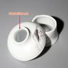 Chinese Tea Set Accessory, Tea Filter, Matte White Ceramic Strainer, Creative Lotus Infuser, Cup Funnel and Stand Set, Teaware