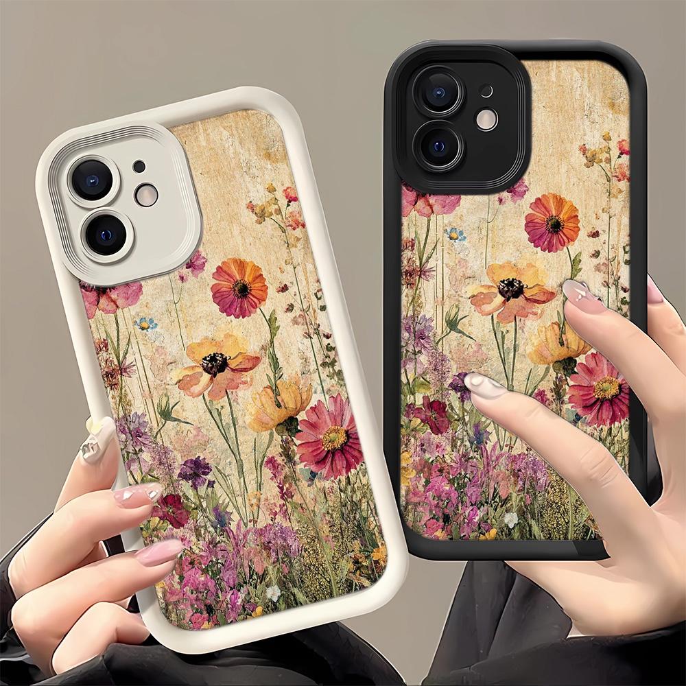 Чехол для телефона с подсолнухом для IPhone 17 Air 16 15 14 13 12 11 Pro Max Ударопрочный силиконовый чехол для IPhone 16 15 14 Plus
