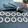 12Pcs Imitation Pearl Napkin Rings Set Elegant Rhinestone Napkin Holder
