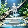 Air Pump Powered Surfing Dancing Skeleton Aquarium Bubbler  Fish Landscaping