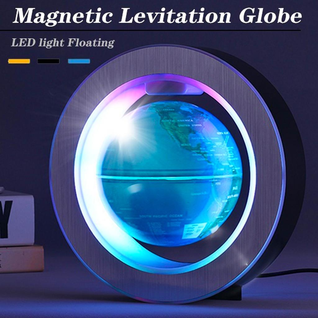4-дюймовый О-образный автоматический поворотный светодиодный плавающий глобус на магнитной левитации, глобус мира, карта Земли, декор для дома, офиса, школы, образования