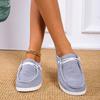 Fashion 2025 New Women Shoes Sneakers Knitted Mesh Dude Flats Large Size Ladies Slip On Mujer Zapatill Casual Summer Female Mocassins