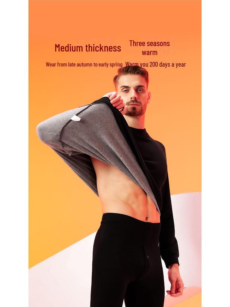 Men's Lyocell Tencel Cashmere Antibacterial Thermal Undershirt Sweater