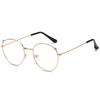 Fashionable Retro Metallic Street Shot Flat Glasses Tide Cat Ears Anti Blue Light Student Plain Makeup Glasses Frame