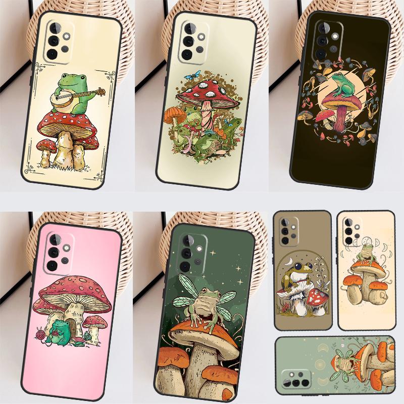 Чехол в стиле Cottagecore с лягушкой для Samsung Galaxy A34 A54 A14 A13 A23 A33 A53 A73 A52 A42 A32 A22 A12 A51 A71