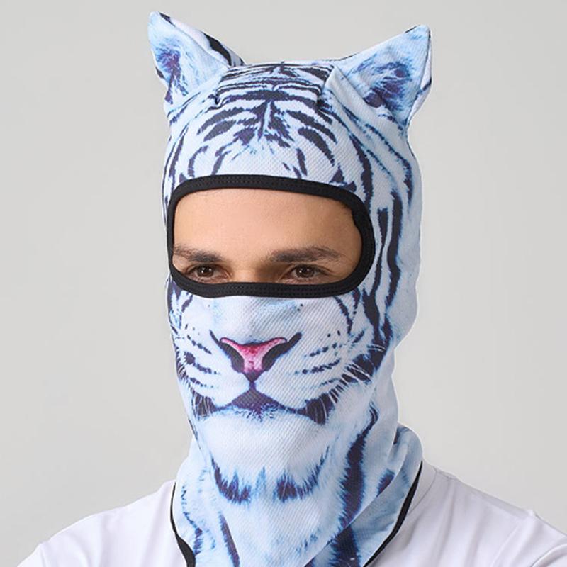 3D Кошка Лыжный Балаклаваживотное Маска для лица Полностью закрывающая лицо Капюшон Маска Милая Животнаябалаклава Мотоциклетный Мотокросс Лыжный Сноуборд Шапка
