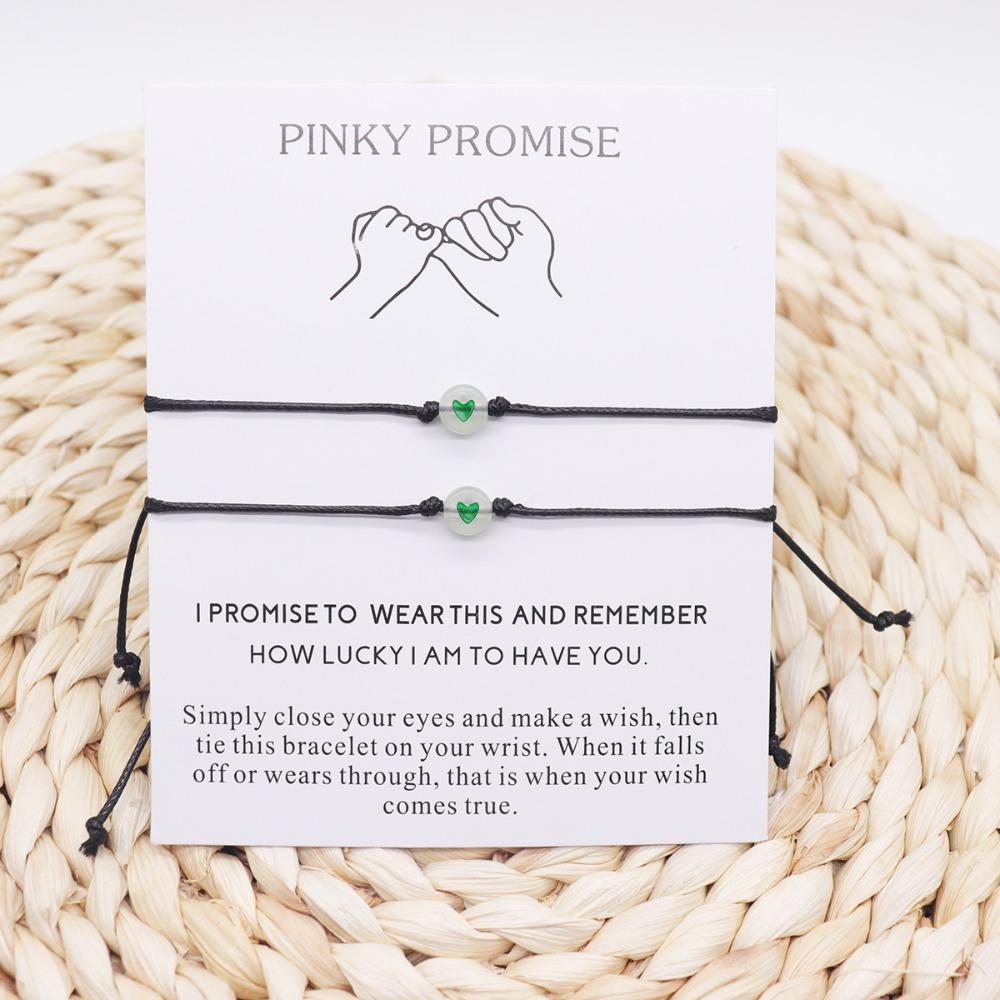 2pcs/Set Adjustable Couple Bracelet Hand Braided Wristband New Promise Bracelet  Anniversary Gift