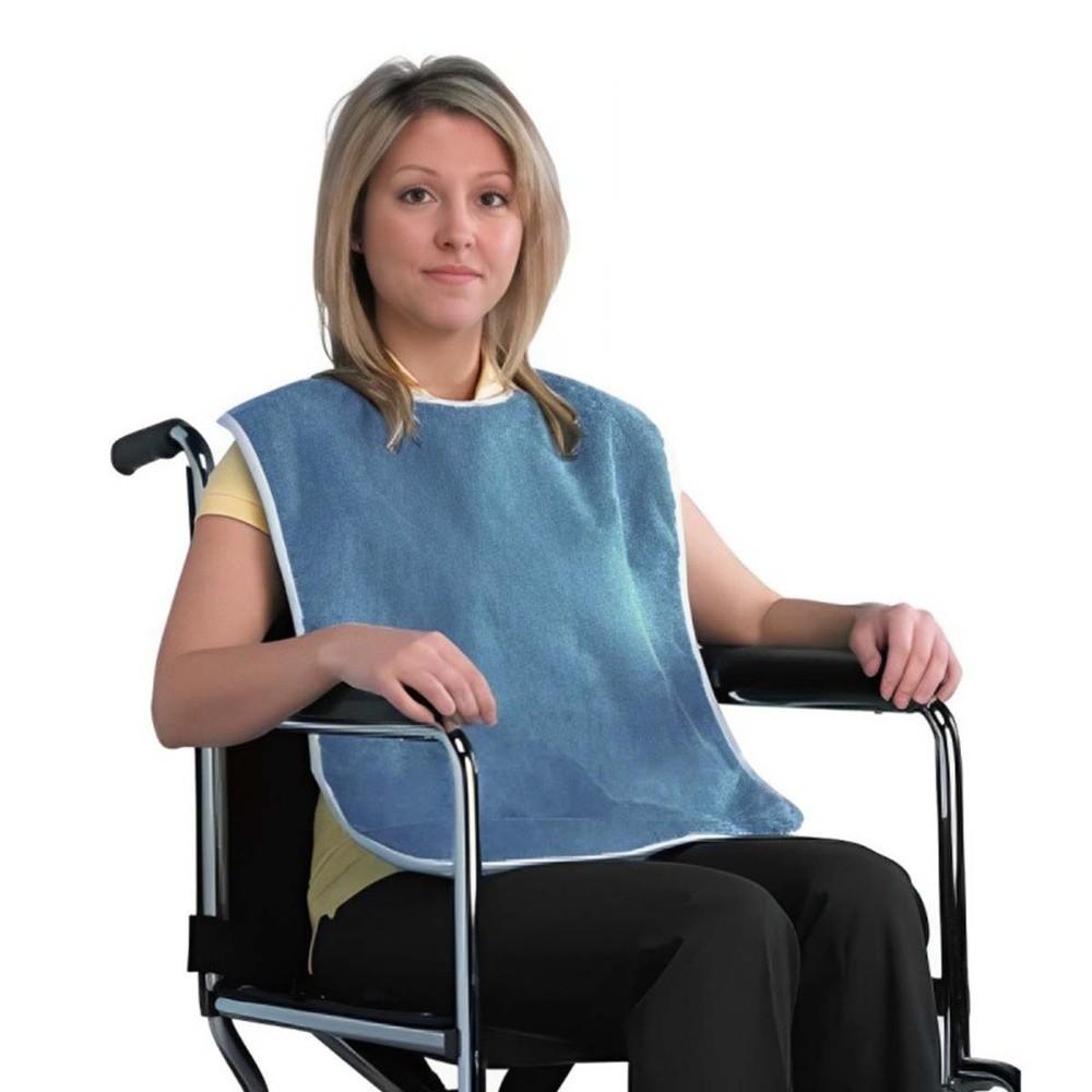 Lightweight Dining Clothing Protectors Soft Daily Care Apron Polyester Dining Cloth Elderly