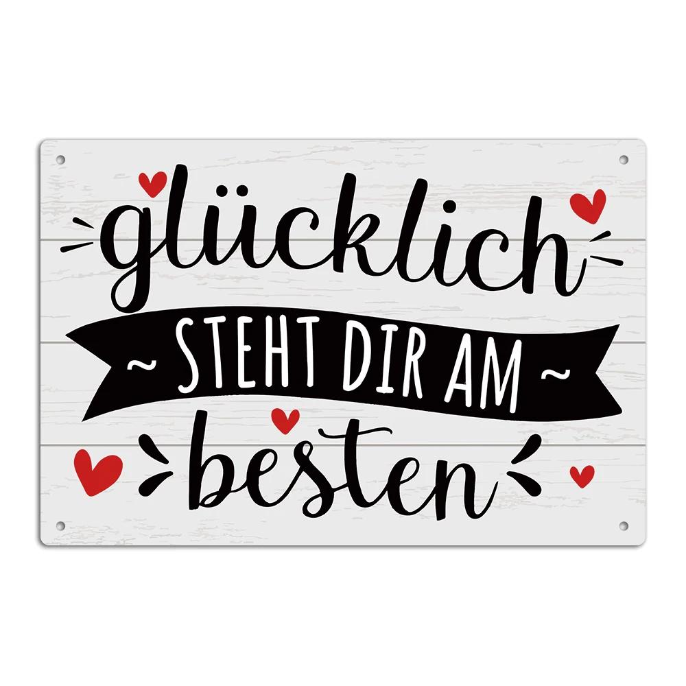 Putuo Decor pc Art German Vintage Metal Tin Sign Wall Art Decor for Home Farmhouse Cafe Coffee Shop xInches