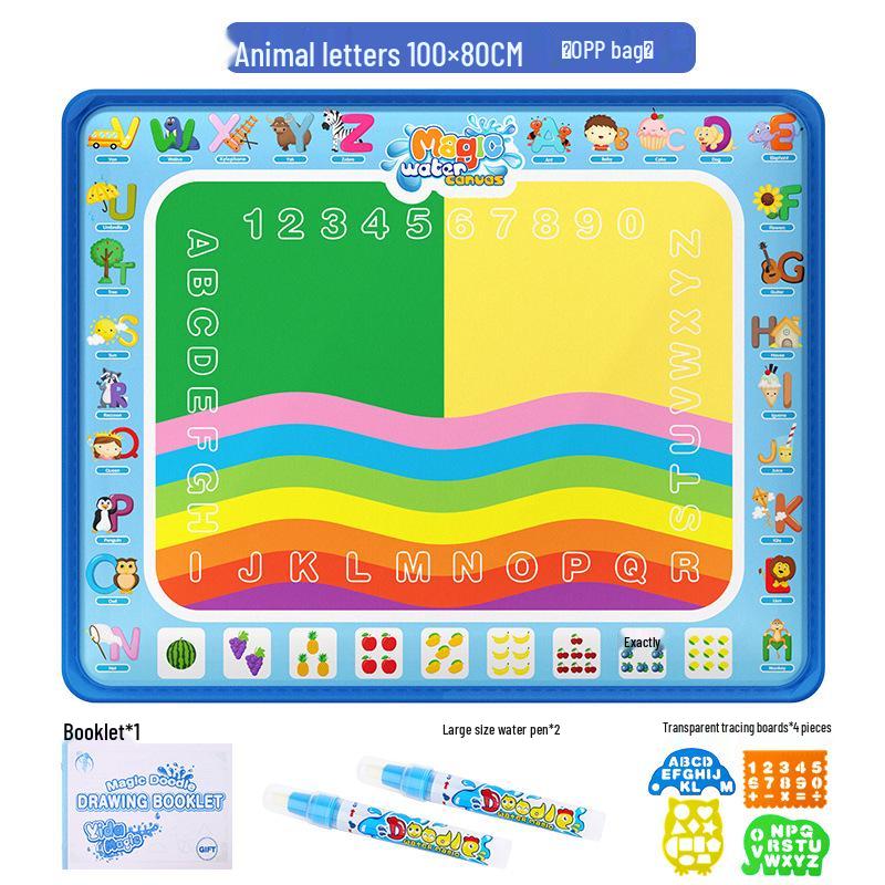 Волшебный коврик для рисования водой - 100×80см Цветное одеяло для рисования и письма для детей