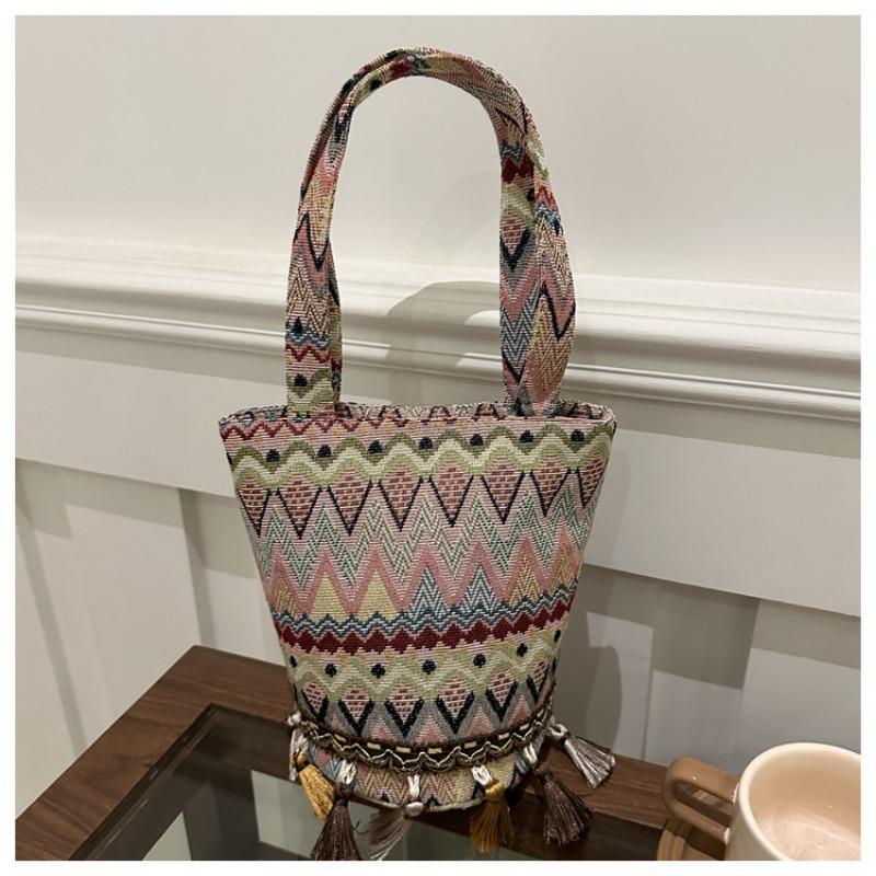 Сумка-ведро Niche с бахромой Холщовая сумка Niche Универсальная сумка-ведро на одно плечо