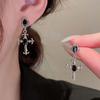 Серьги-подвески с черными стразами в готическом стиле для женщин, украшения в стиле панк на Хэллоуин, креативные модные великолепные украшения, подвеска-подвеска для девочек