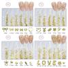 Metal Nail Art Studs 3D Metal Nail Art Jewelry Decorations Bow Heart Bubble Multi Shapes Nail Decoration Accessories