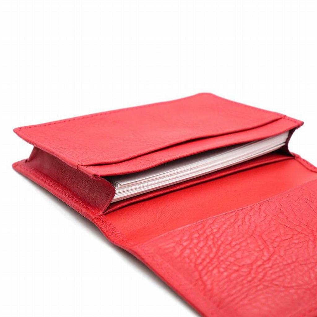 Кошка Даян Даян визитница из натуральной кожи волк красный [Wachifield]