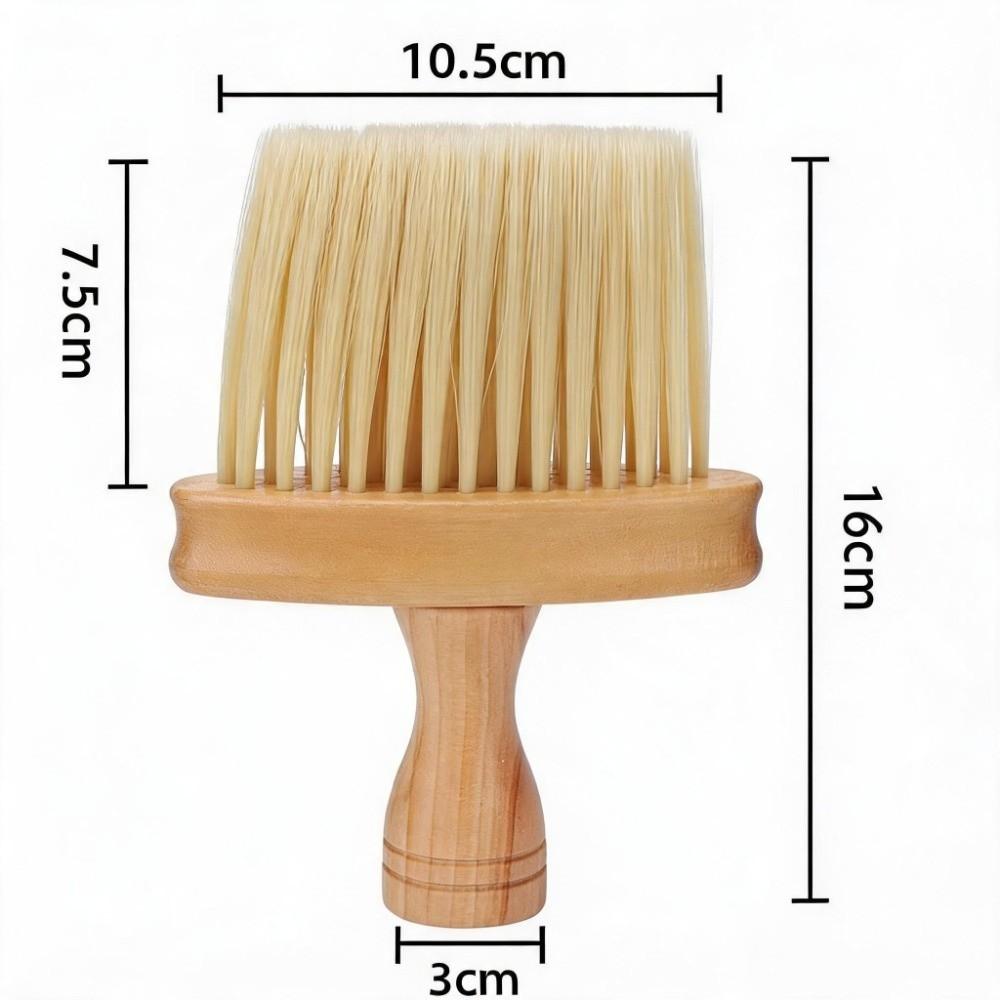 Nylon Barber Brush Wooden Handle Anti-Static Neck Duster Portable Durable Keyboard Cleaning Brush Hair Cutting