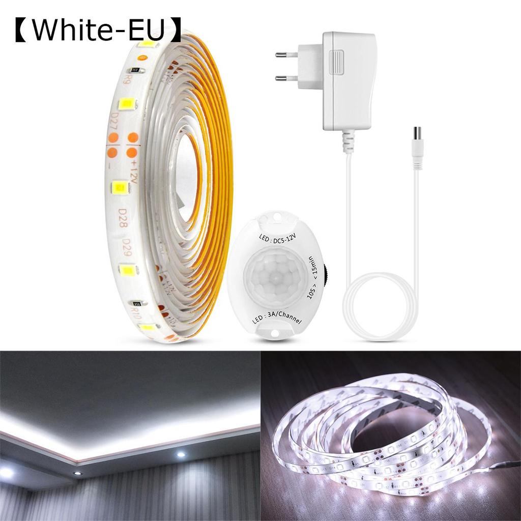 MALITAI Светодиодные ленты с беспроводным управлением IP65 Датчик движения Светодиодные лестничные светильники для кухонного шкафа Светодиодные ночные светильники с адаптером вилки европейского стандарта