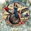Винтажная металлическая жестяная табличка с изображением самолета P-51 Mustang, настенный декор для мужской комнаты, гаража