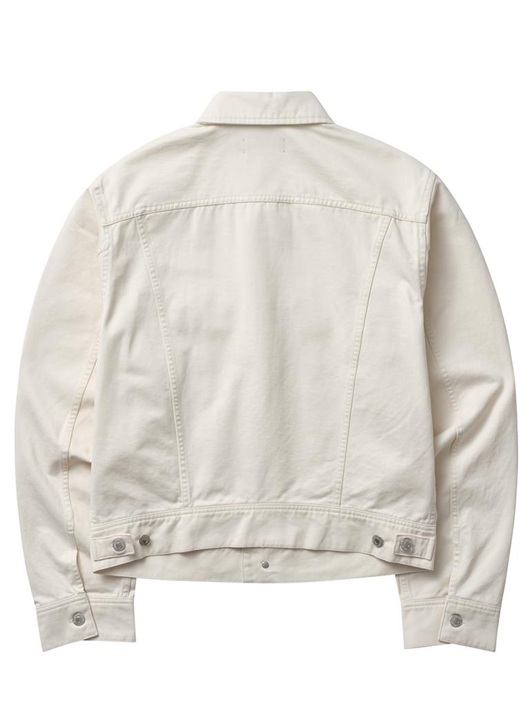 Edwardmax [Edward Max] Transitional Cotton Trucker Denim Jacket (Ecru)