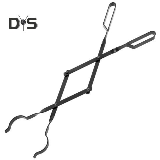 26-дюймовые щипцы для камина, сверхмощный железный захват для бревен, пинцет для бревен, коготь для бревен с длинной ручкой, щипцы для дров, аксессуары для камина для внутреннего и наружного применения