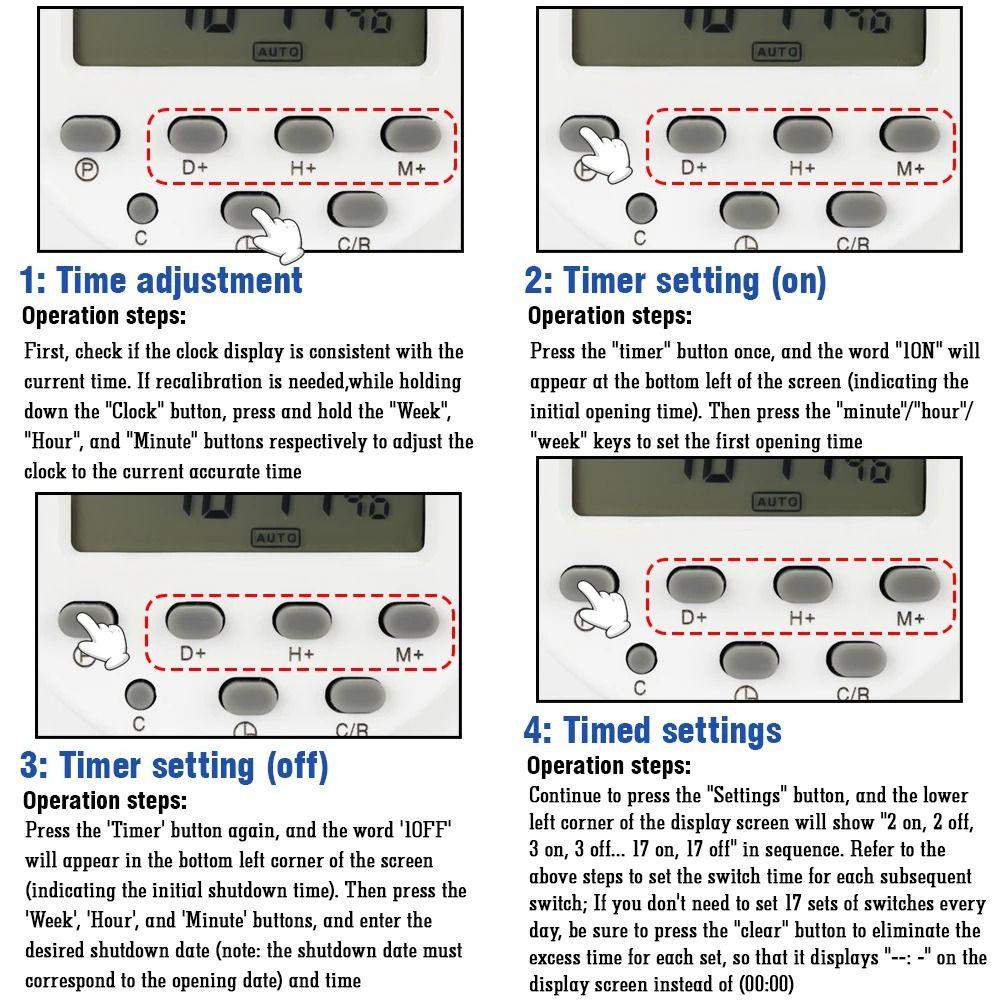 Built-in Rechargeable Battery LCD Digital Programmable Timer  Solar Lights