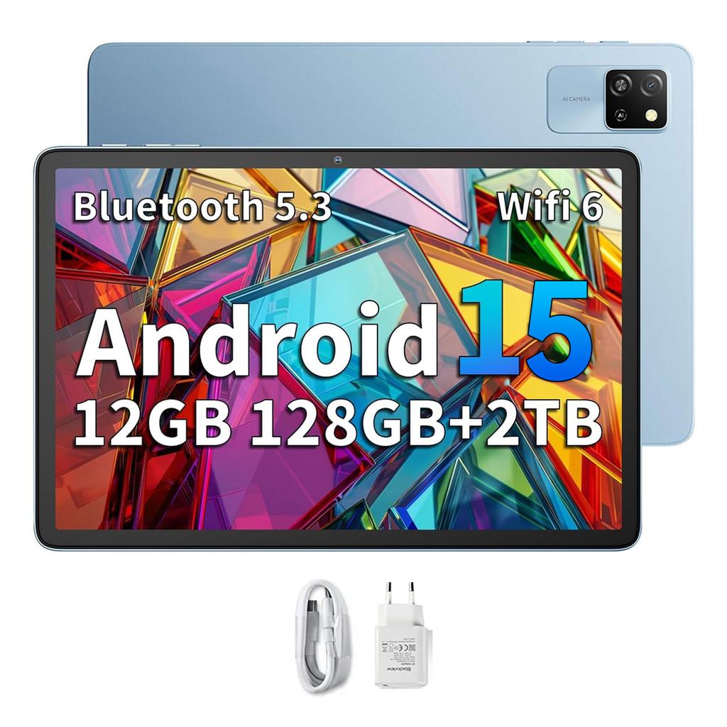 Восстановленный планшет Blackview Tab 60 WiFi 10,1 дюйма Android 14 12 ГБ/128 ГБ WiFi 6 Widevine L1