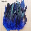 50Pcs 13-20cm Natural Cock Rooster Tail Feathers for DIY Clothes Decor