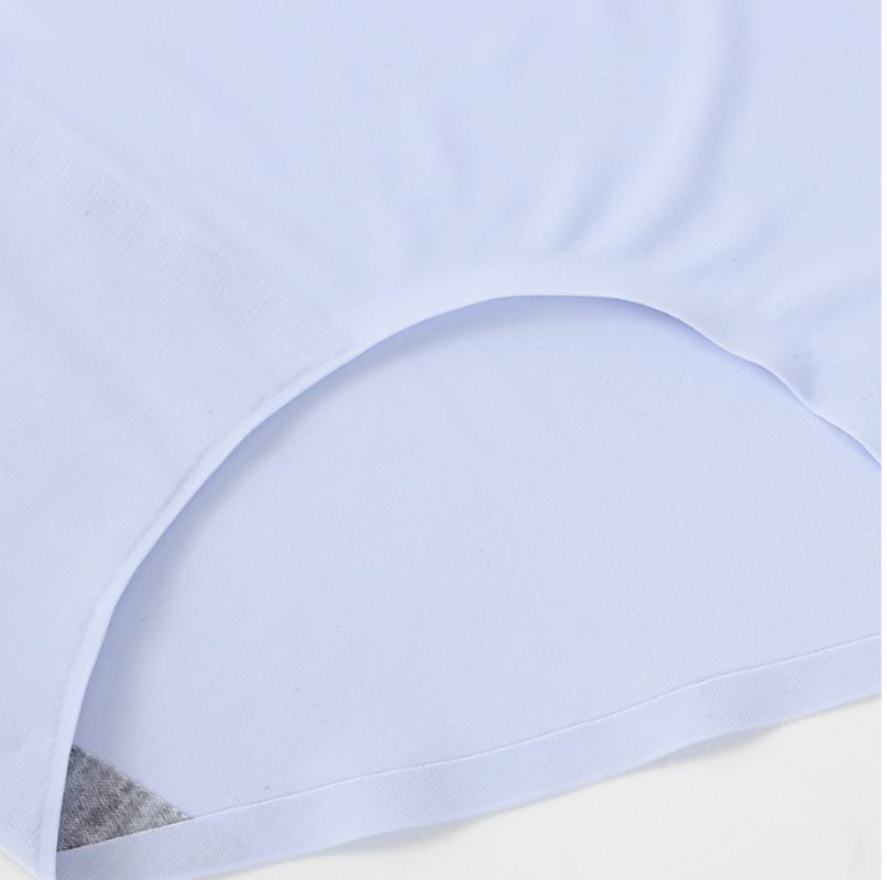 4Pcs Women Ice Silk Panties Elasticity Seamless Underwear Lingerie Solid Triangle Briefs Lingerie