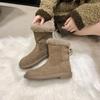 Модные зимние бархатные теплые сапоги на платформе для женщин, дизайнерская мягкая подошва для женщин из хлопка, модные нескользящие женские ботильоны