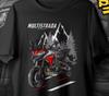 20212024 Модели Италия Multistrada V4 Мотоцикл Футболка 100% Хлопок Круглый вырез Короткий рукав Летняя Повседневная Мужская футболка Байкер Уличная одежда