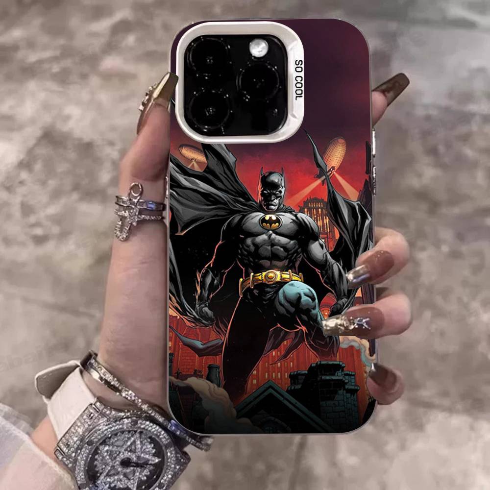 Чехол для телефона W-Batmans-r для iPhone 16 15 14 13 12 11 17 Pro Max Plus Цвет Серебристый Корпус