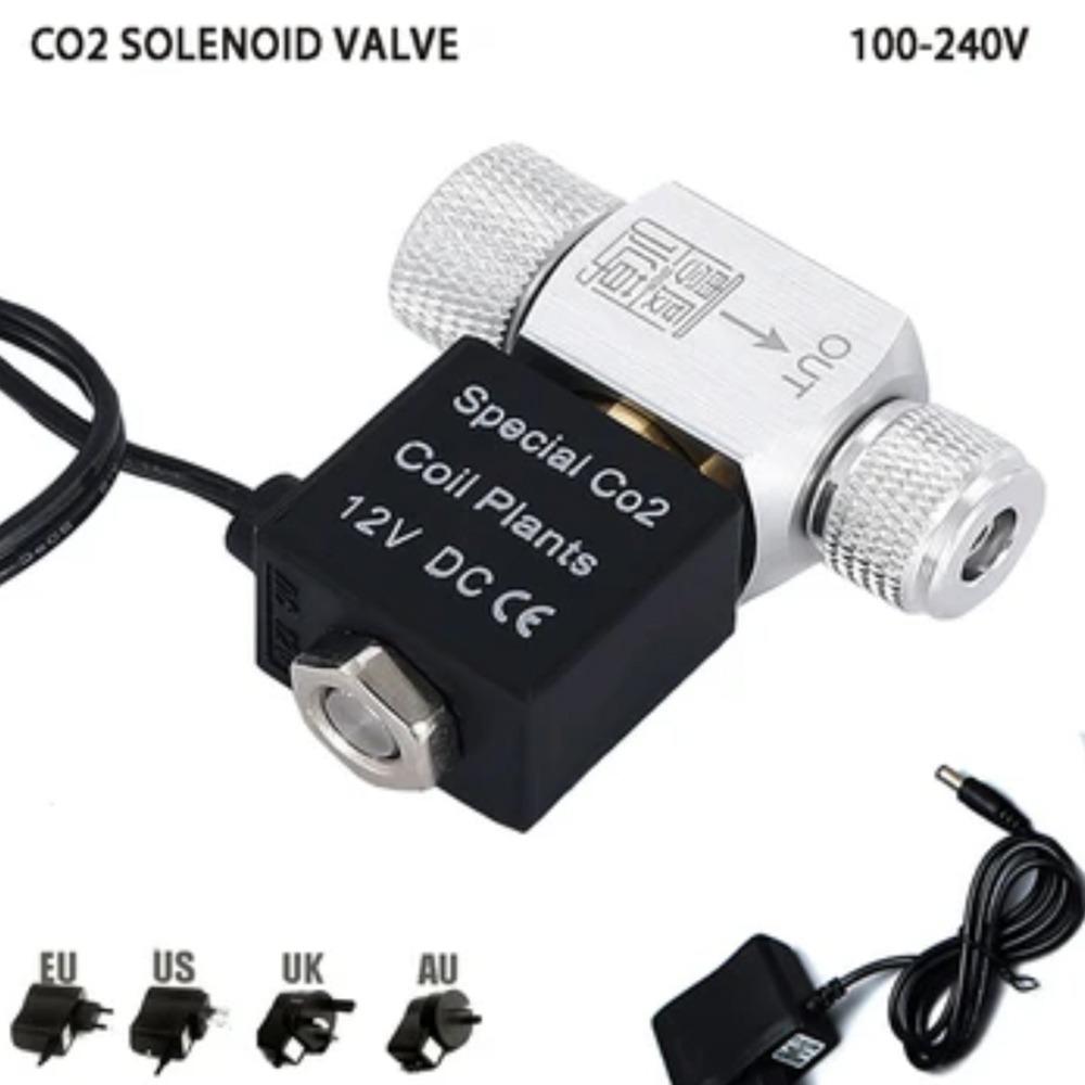 12V DC Aquarium Co2 Solenoid Valve Noiseless Magnetic Valve Accessories Aquarium Co2 Regulator