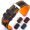 Watchband Soft Silicone Watch Band Strap 20mm 22mm 24mm 26mm Fashion Women Men Color Matching Watchbands Rubber Bracelet