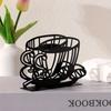 1 шт., держатель для салфеток из железа в виде кофейной чашки - вертикальный металлический зажим для бумажных полотенец на обеденный стол для декора дома, отеля или кафе