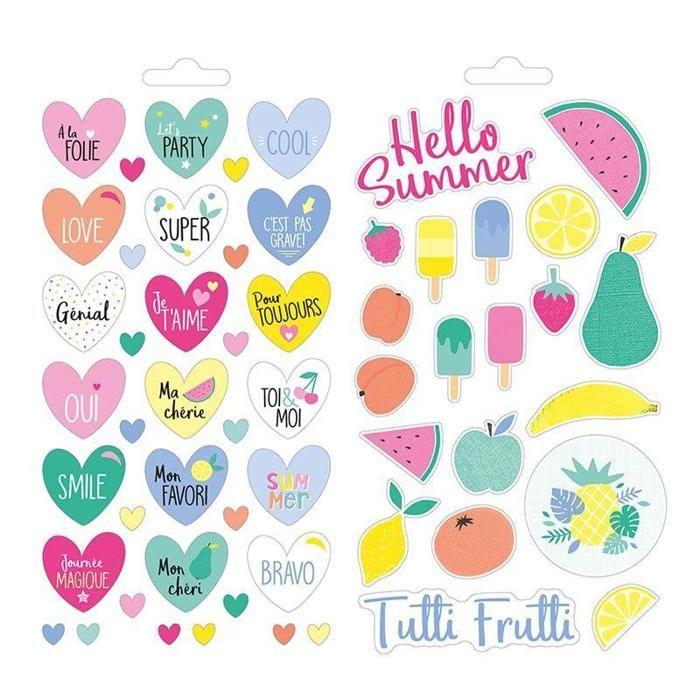 Stickers - Artemio - Tutti Frutti - 30 Pages - 23 Cm X 12 Cm - Mixed