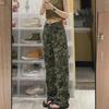 Women's American Retro Camouflage Wide-Leg Hip-Hop Overalls
